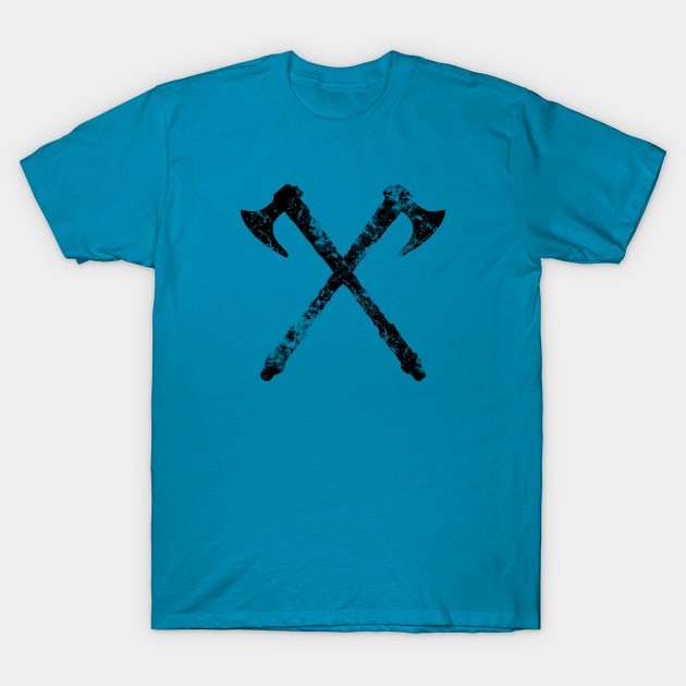 Vintage worn Viking Axes T-Shirt by Scar